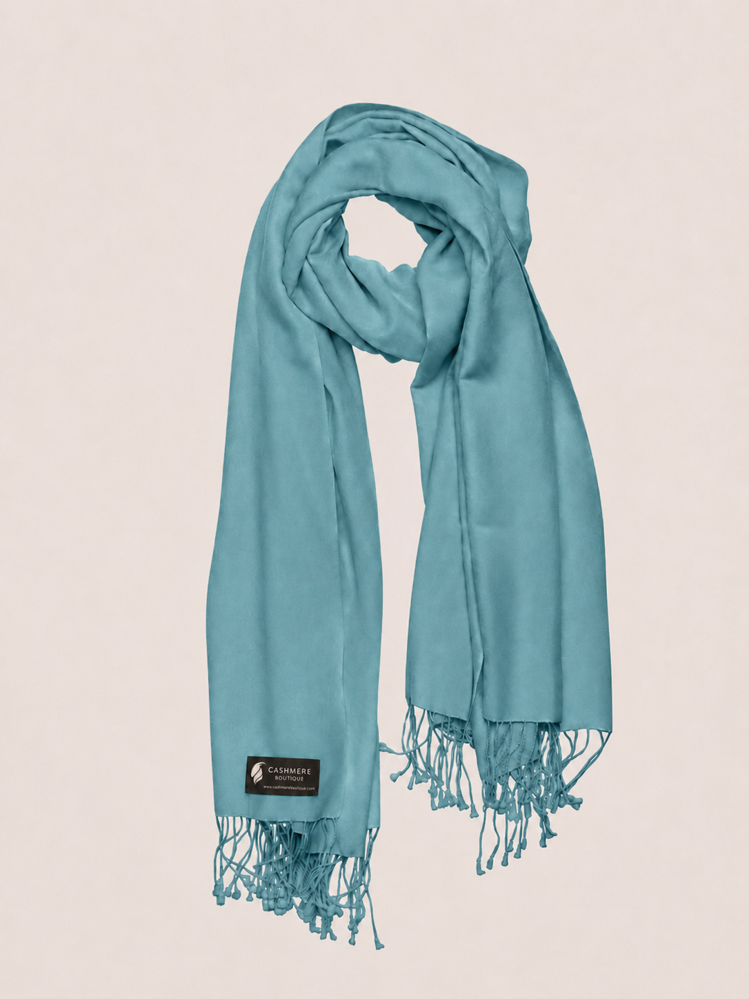 Pashmina and Silk Wrap - Ocean / Peacock Blue