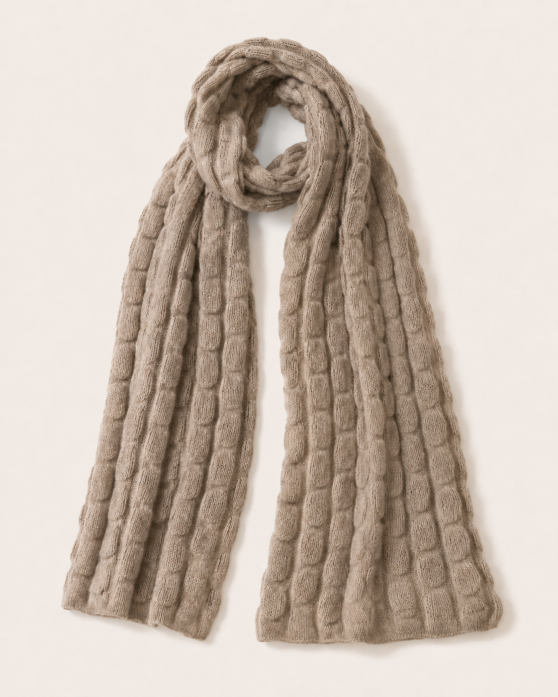 Unisex Pure Cashmere Cable Scarf