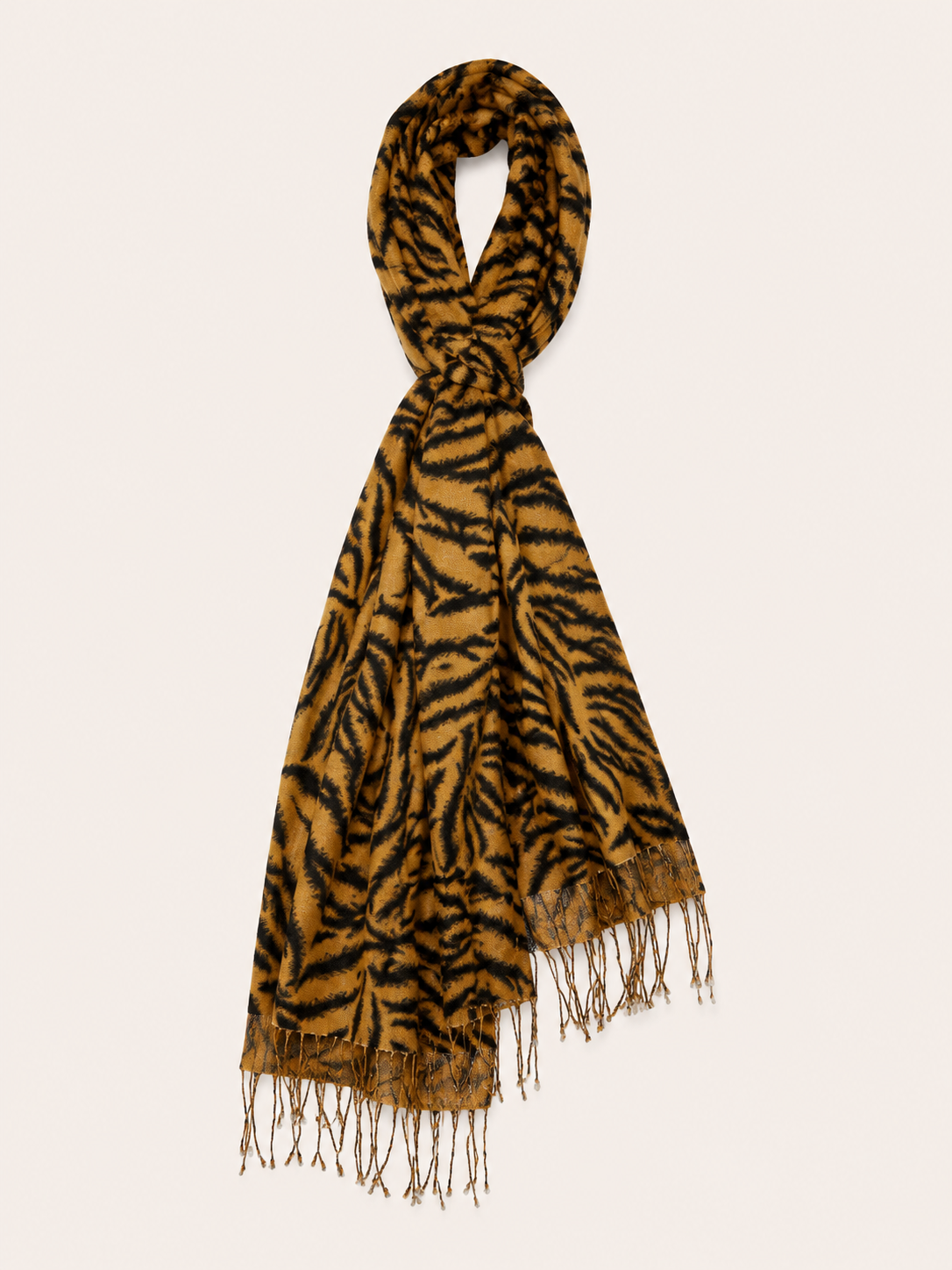 Tiger Print Cashmere Shawl
