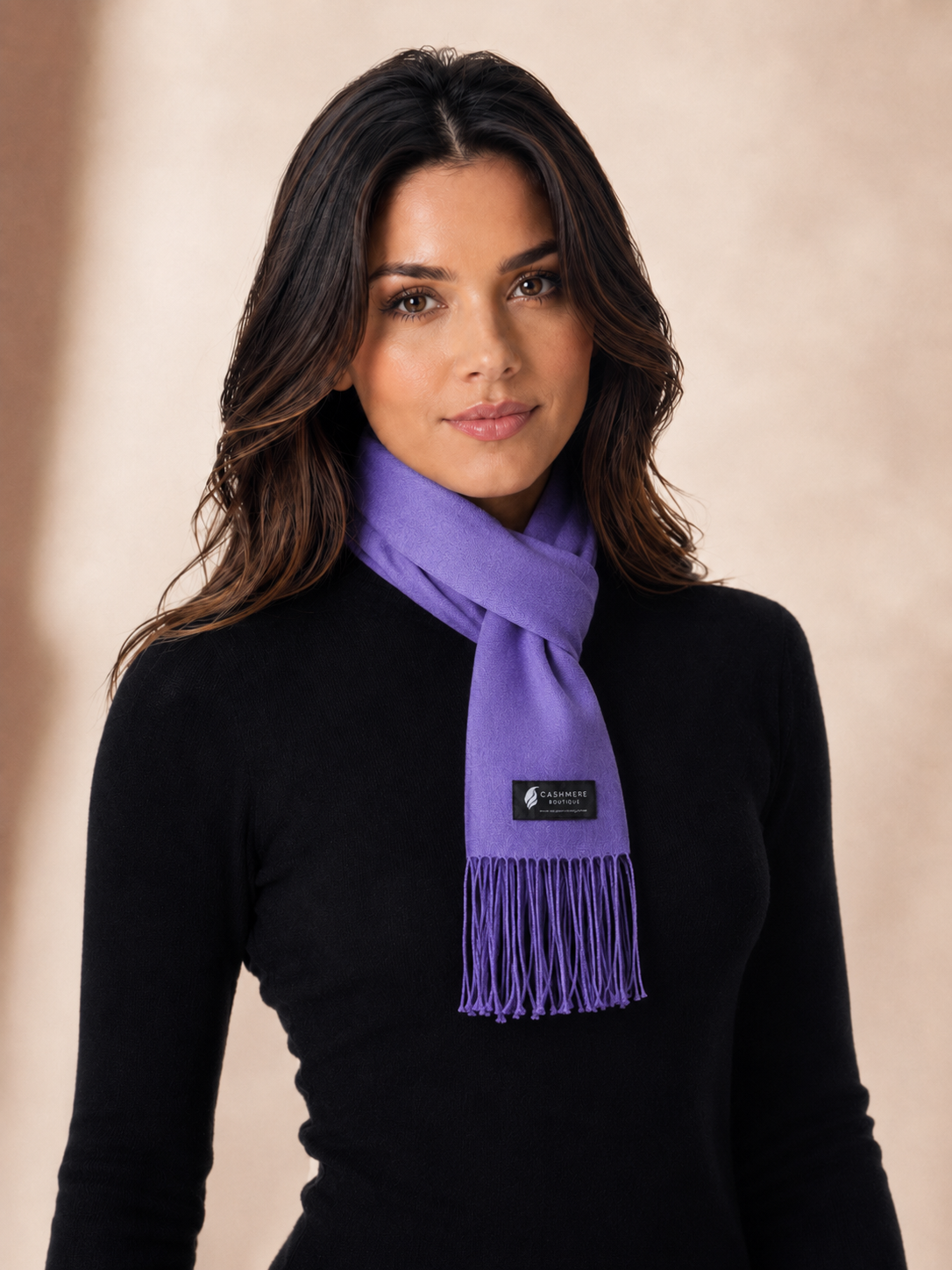 Cashmere and Silk Scarf model image 1