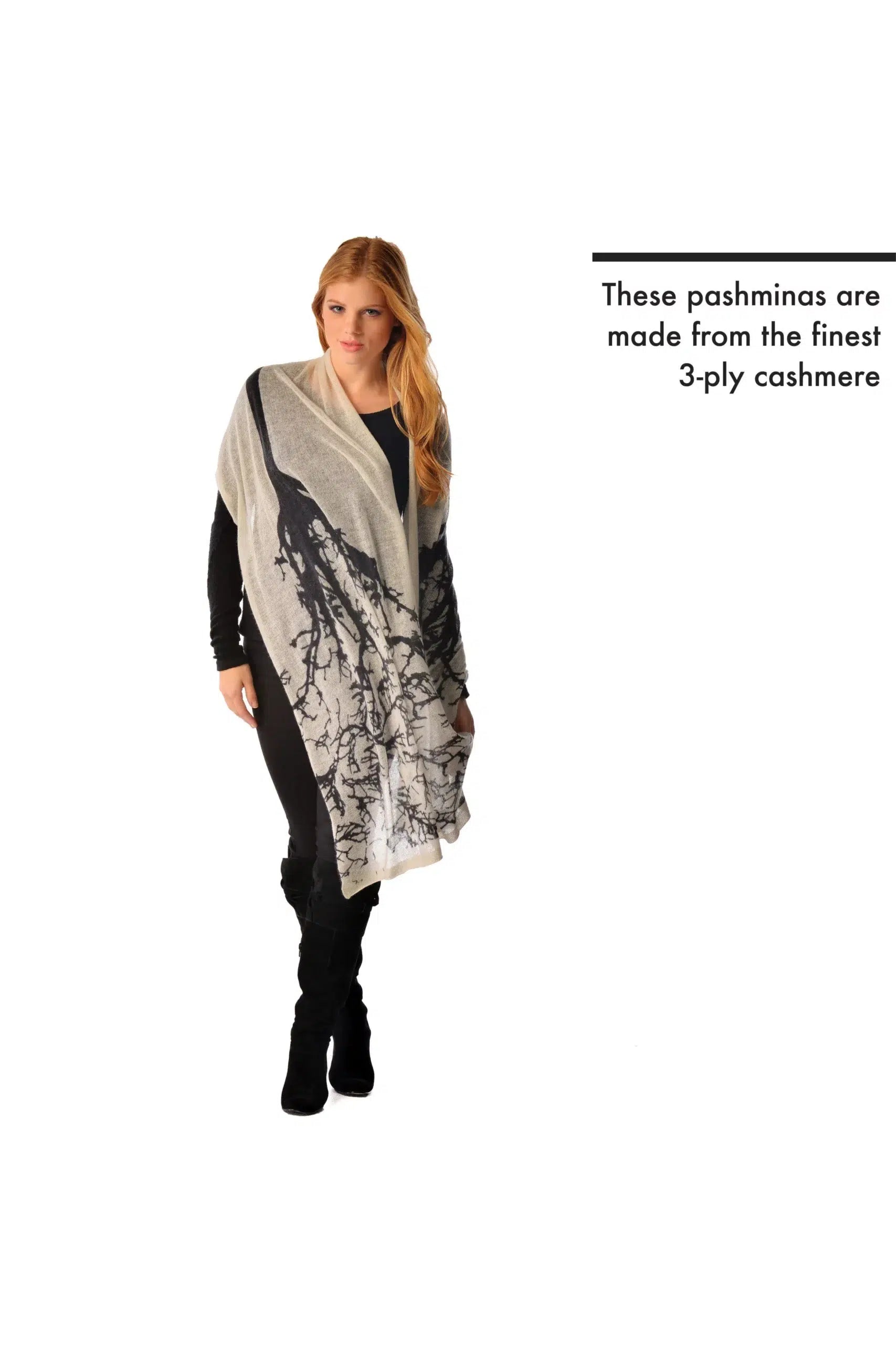 Pure Cashmere Knitted Shawl in Tree Print - Infographic 1 (1W7L9uSFDsd0ybK5AFec2ZfeER7GZ9TKA)