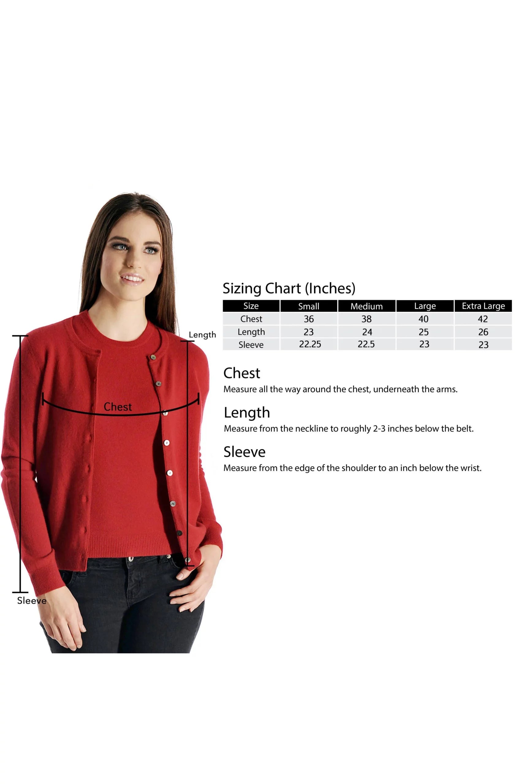 Women's Cashmere Cardigan Twin Sweater Set - Infographic 2 (1LyDcevqKhE6PG9KK1EAhYGNej0Ui8yRy)