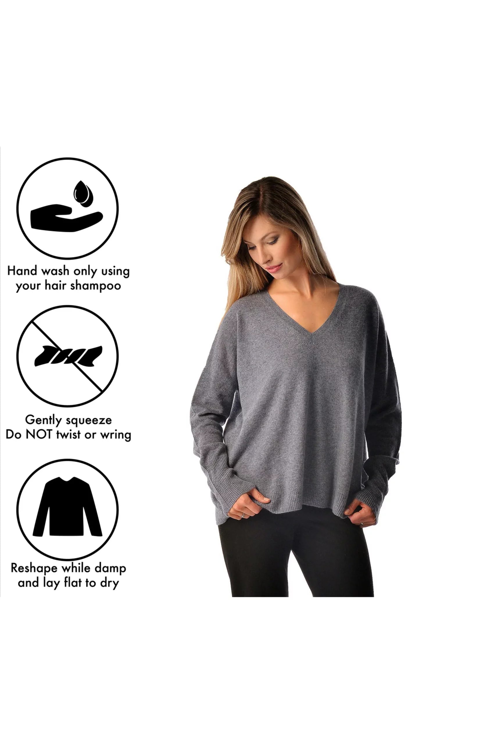 Women's Pure Cashmere V-Neck Boyfriend Sweater - Infographic 2 (11_GLLUCgdpmgMt4RXq6dJql7F5QNago3)