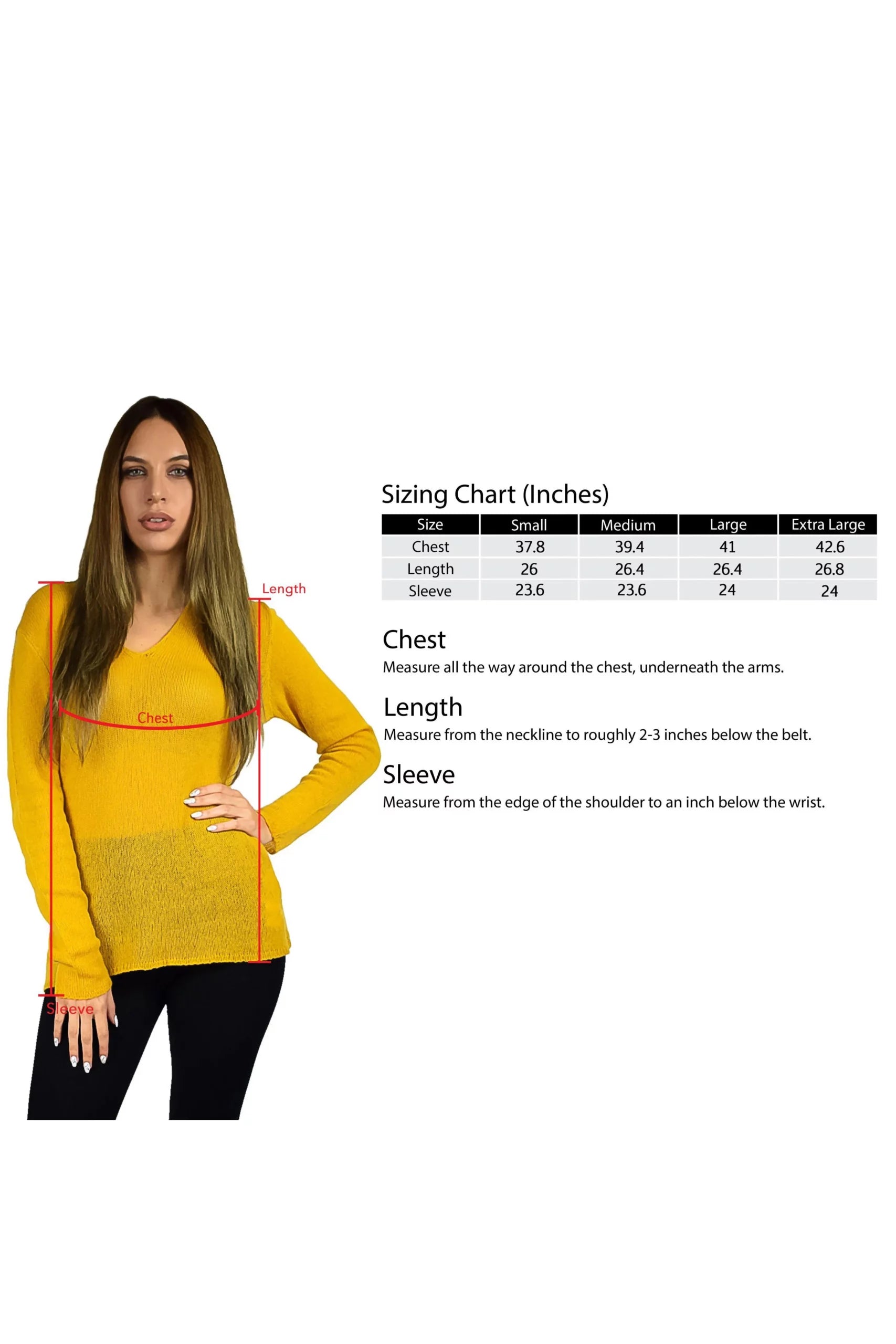 Women's Lightweight V-Neck Sweater in Pure Cashmere - Infographic 2 (1MZkQedROlkvdir02TJDlu9zpRt6Dzwgs)