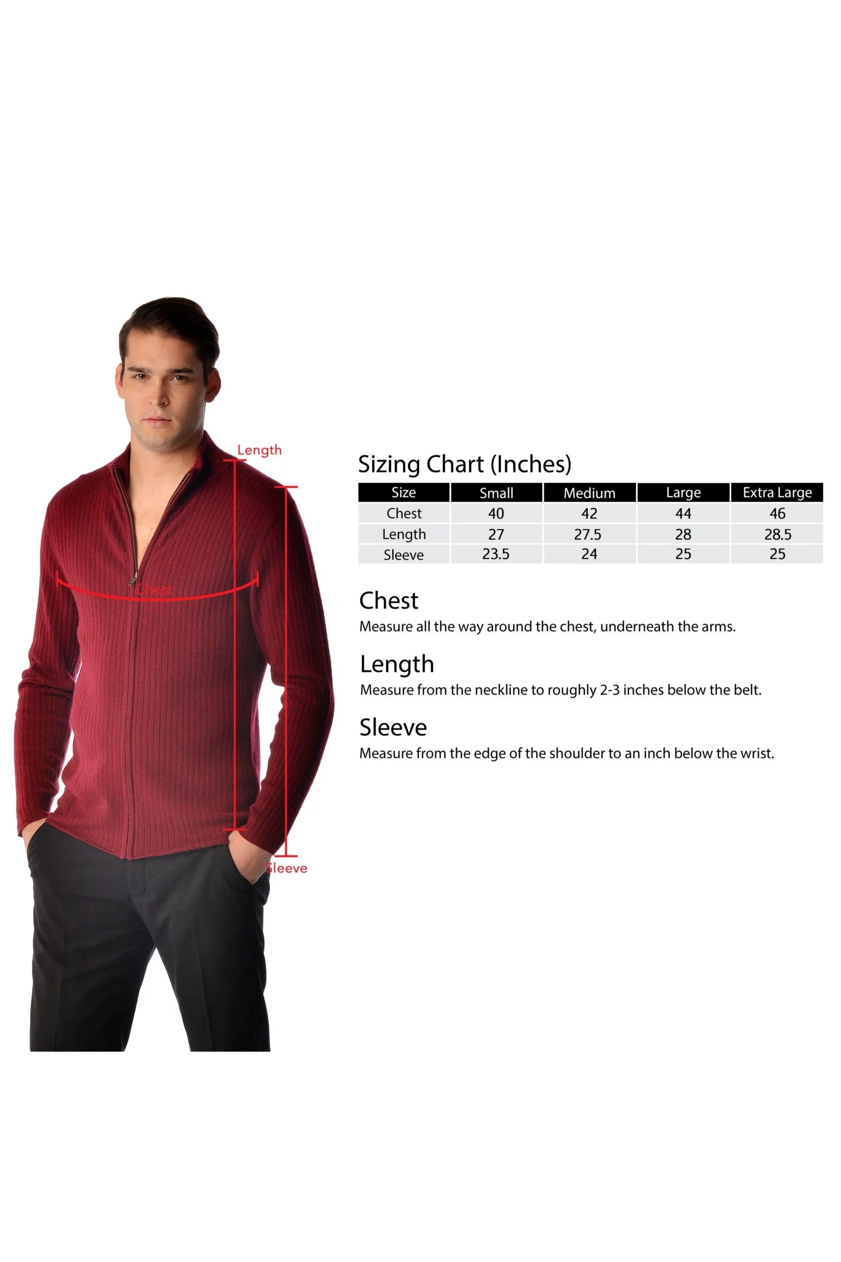 Men's Pure Cashmere Zip Cardigan Jacket - Infographic 2 (1KYTUqO879ctDUts8vihylqLg6ub00_EK)