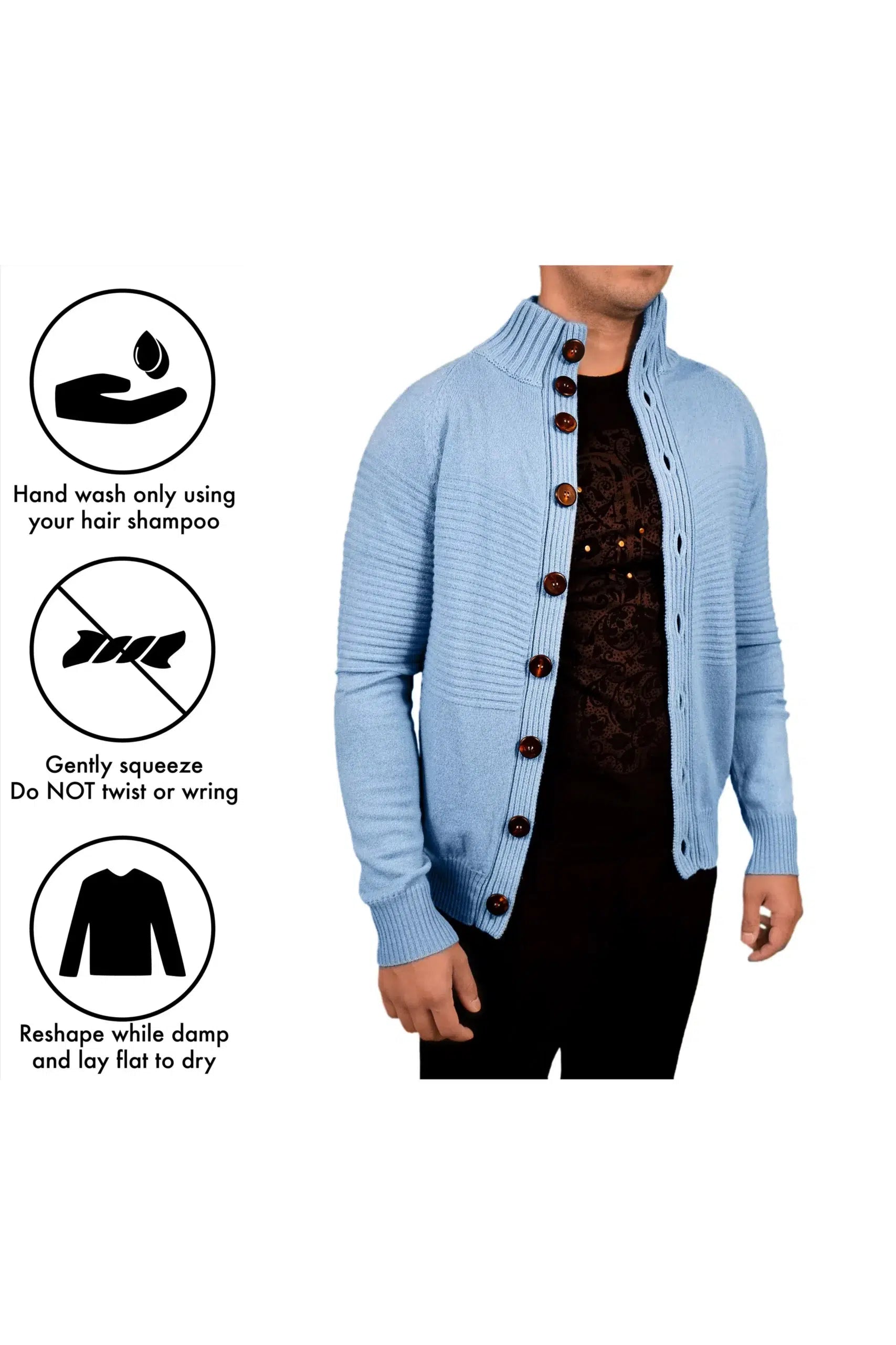 Men's Mock Neck Cardigan in Pure Cashmere - Infographic 2 (16GRhL1c92daIdijCSLOrAS8nO0hsPD60)
