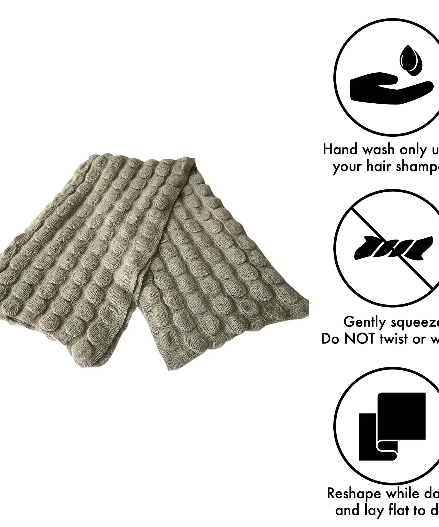 Unisex Pure Cashmere Cable Scarf - Infographic 3 (1olrxaWoe33wdzvRbVGCkeQ6jDxMg1Q6X)